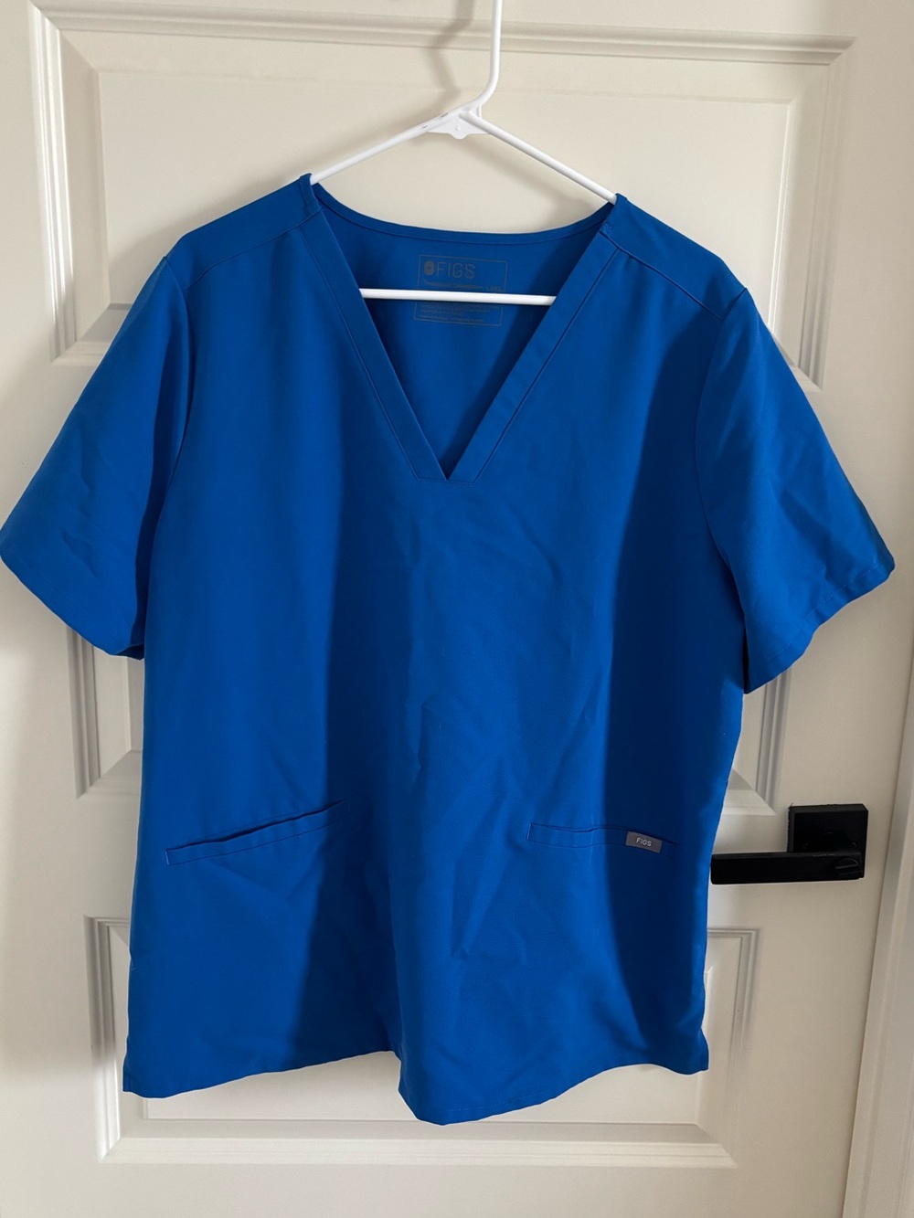 FIGS V-Neck Scrub Top in Royal Blue
